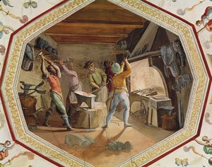Wapenproductie door Bernardino Barbatelli Poccetti